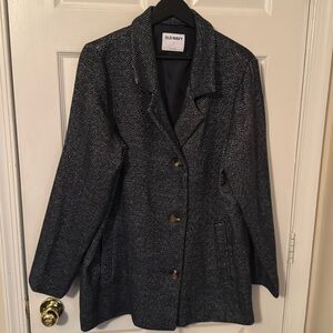 Old Navy Pea Coat Size L Color Navy Blue White